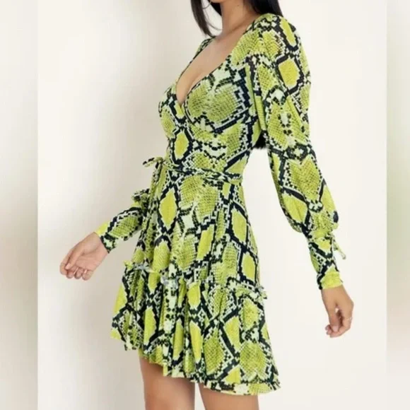 Blackmilk Acid Serpent Heavenly Wrap Dress - Picture 4 of 8